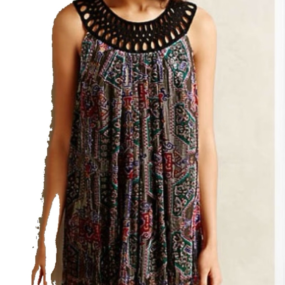 Anthropologie Moulinette Soeurs Embroidered Party Dress XS